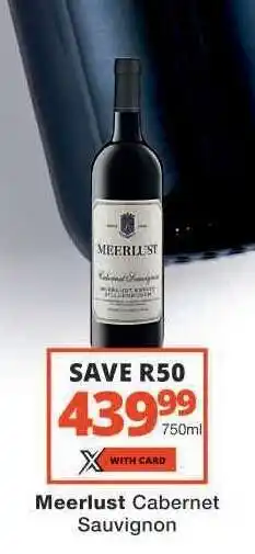 Checkers Meerlust Cabernet Sauvignon offer