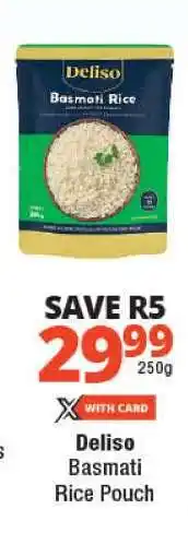Checkers Deliso Basmati Rice Pouch offer
