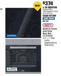 OK Furniture DEFY Built-In Oven and Hob Box Set DCB866E offer