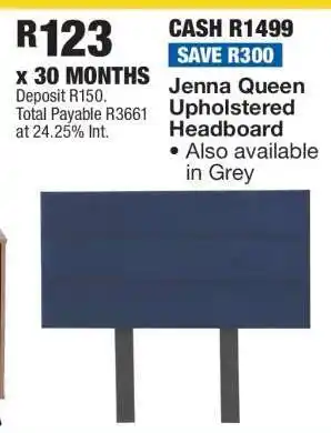 OK Furniture Jenna Queen Upholstered Headboard offer