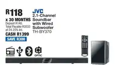 OK Furniture JVC 2.1-Channel Soundbar with Wired Subwoofer TH-BY370 offer