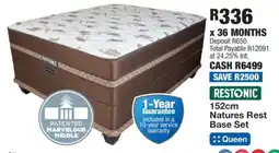 OK Furniture Restonic 152cm Natures Rest Base Set offer