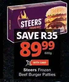 Checkers Steers Frozen Beef Burger Patties offer