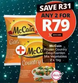 Checkers McCain Frozen Country Crop/Garden Mix Vegetables offer
