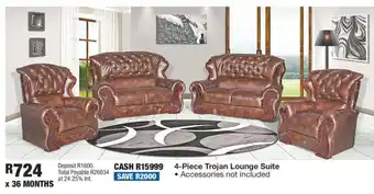 OK Furniture 4-Piece Trojan Lounge Suite offer