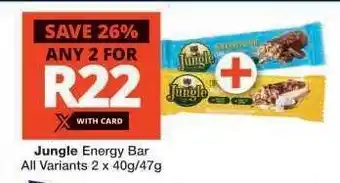 Checkers Jungle Energy Bar offer