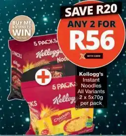 Checkers Kellogg's Instant Noodles offer