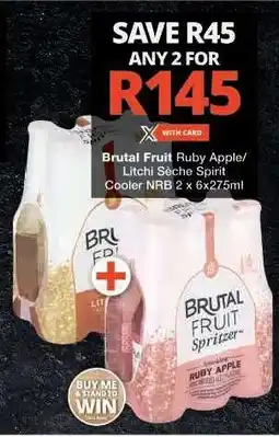 Checkers Brutal Fruit Ruby Apple/ Litchi Sèche Spirit Cooler offer
