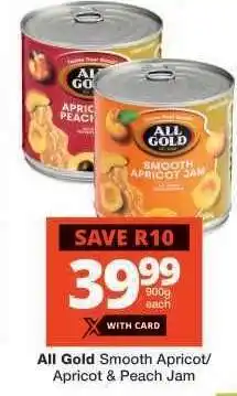 Checkers ALL GOLD SMOOTH APRICOT/APRICOT & PEACH JAM offer