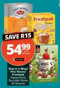 Checkers Hug-in a-Mug/ Five Roses/ Freshpak offer