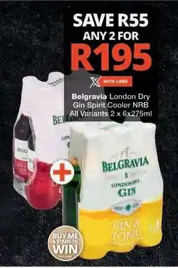 Checkers Belgravia London Dry Gin Spirit Cooler NRB offer