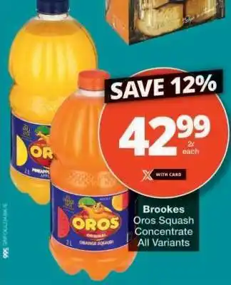 Checkers Brookes Oros Squash Concentrate offer