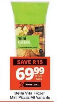 Checkers Bella Vita Frozen Mini Pizzas offer