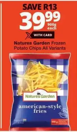 Checkers Natures Garden Frozen Potato Chips offer