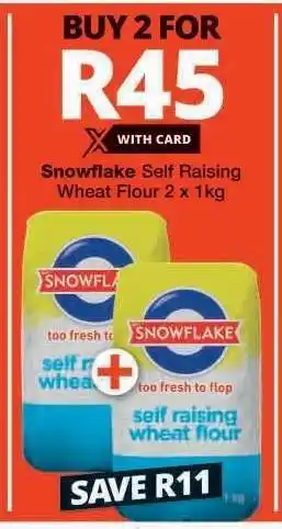 Checkers Snowflake Self Raising Wheat Flour offer