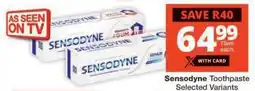 Checkers SENSODYNE TOOTHPASTE offer