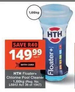 Checkers HTH Floater+ Chlorine Pool Cleaner offer