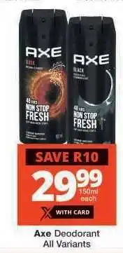 Checkers Axe Deodorant offer