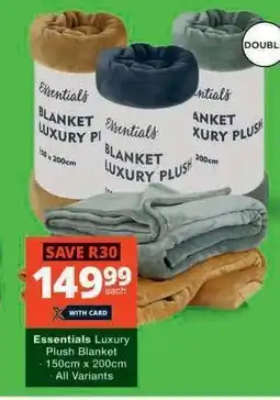 Checkers Essentials Luxury Plush Blanket offer