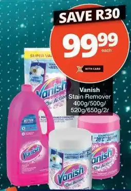 Checkers Vanish Stain Remover offer