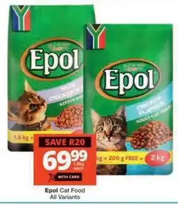 Checkers EPOL CAT FOOD offer
