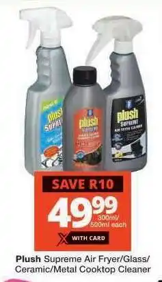 Checkers Plush Supreme Air Fryer/Glass/Ceramic/Metal Cooktop Cleaner offer