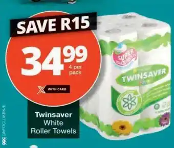Checkers Twinsaver White Roller Towels offer