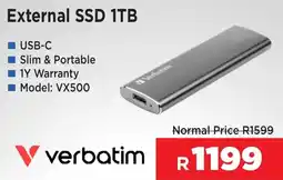Mitabyte Verbatim External SSD 1TB offer