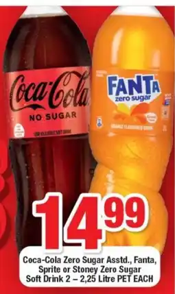 OK MiniMark Coca-Cola Zero Sugar Asstd., Fanta, Sprite or Stoney Zero Sugar Soft Drink offer