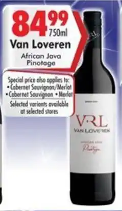 Prestons Van Loveren African Java Pinotage offer