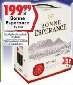 Prestons Bonne Esperance Dry Red offer