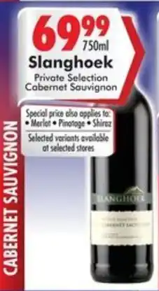 Prestons Slanghoek Private Selection Cabernet Sauvignon offer