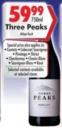 Prestons Three Peaks Merlot offer