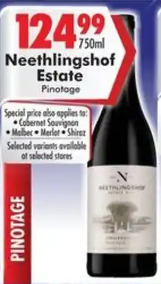 Prestons Neethlingshof Estate Pinotage offer