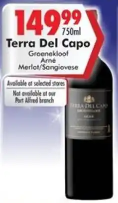 Prestons Terra Del Capo Groenekloof Arné Merlot/ Sangiovese offer