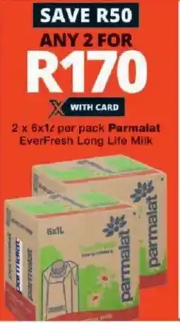 Checkers Parmalat everfresh long life milk offer