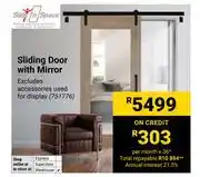 Builders Warehouse Slide n Space Sliding Door With Mirror offer