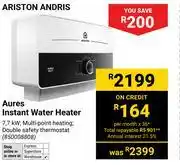 Builders Warehouse Ariston Andris Aures Instant Water Heater offer