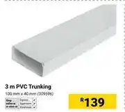 Builders Warehouse 3m PVC Truncking 100mm x 40mm offer
