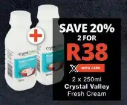 Checkers Crystal Valley Fresh Cream offer
