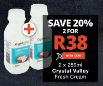 Checkers Crystal Valley Fresh Cream offer