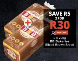 Checkers BB Bakeries Sliced Brown Bread offer