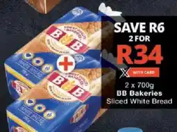 Checkers BB Bakeries Sliced White Bread offer
