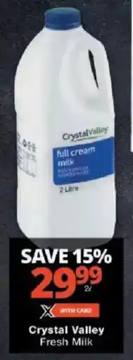 Checkers Crystal Valley Fresh Milk offer
