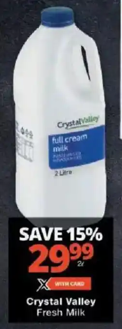 Checkers Crystal Valley Fresh Milk offer