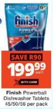 Checkers Finish Powerball Dishwasher Tablets offer