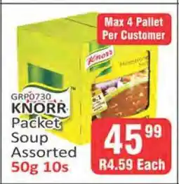 KitKat Cash and Carry KNORR Packet Soup Assorted 50g 10s offer