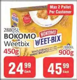KitKat Cash and Carry Bokomo Weetbix 450g offer
