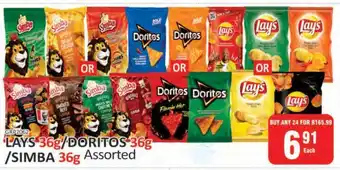 KitKat Cash and Carry Lays 36g / Doritos 36g / Simba 36g Assorted offer