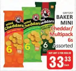 BAKER MINI Cheddar/Multipack 6s Assorted